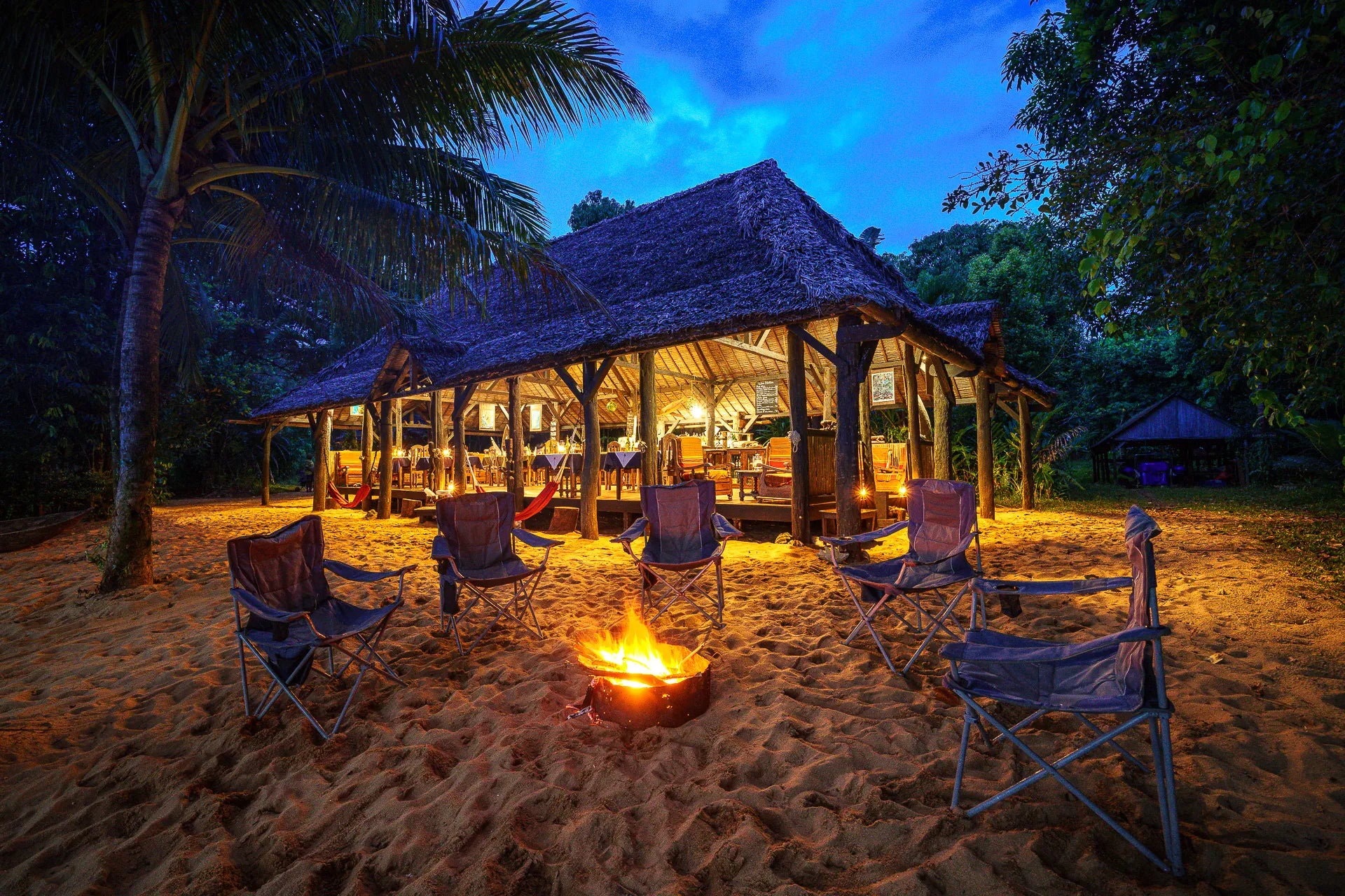 Masoala Forest Lodge - beach house at Masoala Forest Lodge, Masoala National Park, Madagascar.