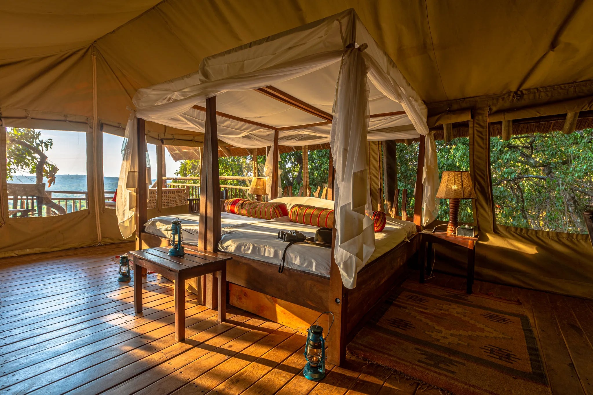 Mihingo Lodge Room at Mihingo Lodge, Lake Mburo National Park, Uganda.