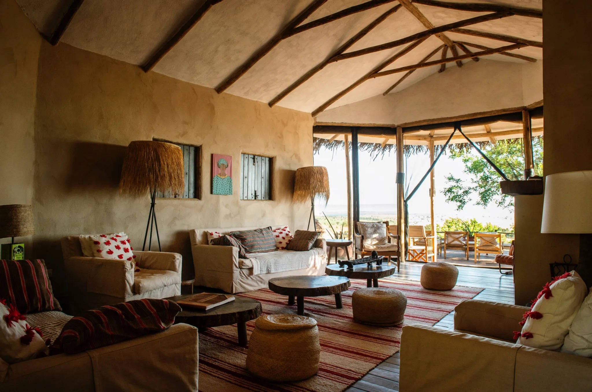 Lounge at Mkombe's House Lamai, Northern Serengeti, Tanzania.