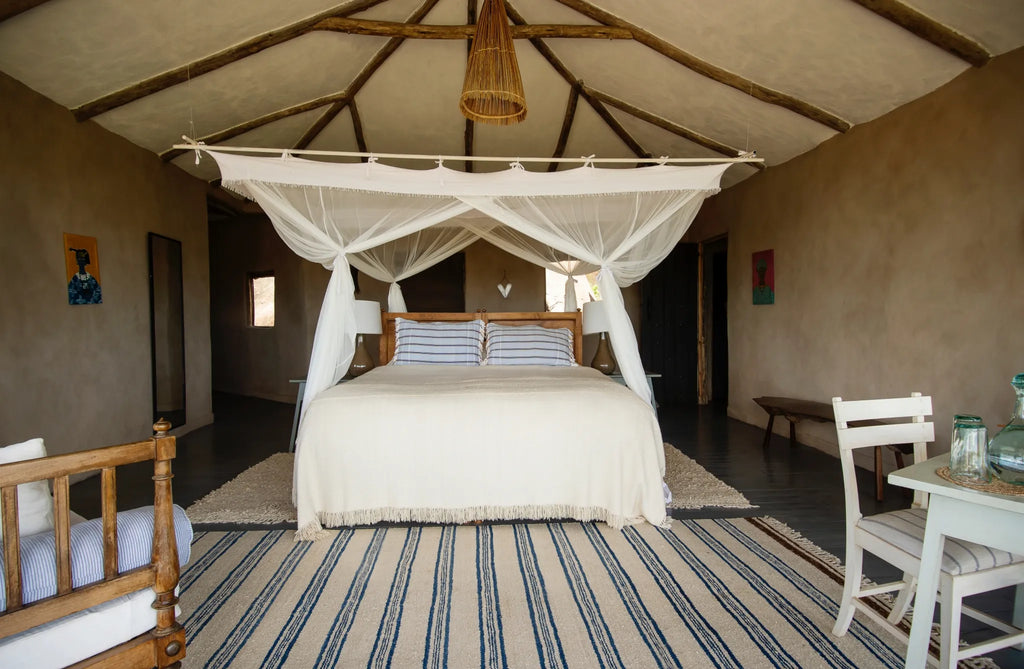 Master bedroom at Mkombe's House Lamai, Northern Serengeti, Tanzania.