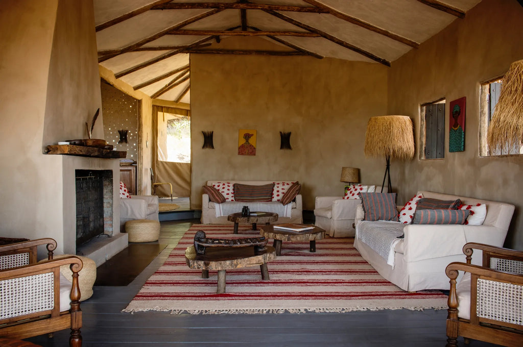 The lounge at Mkombe's House Lamai, Northern Serengeti, Tanzania.