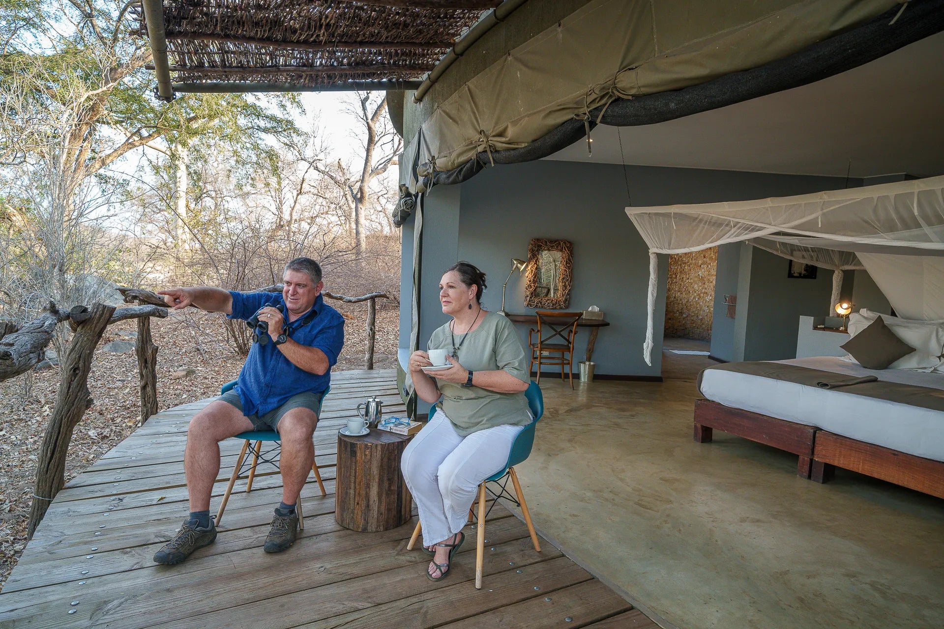 Mkulumadzi Lodge at Mkulumadzi, Majete Wildlife Reserve, Malawi.