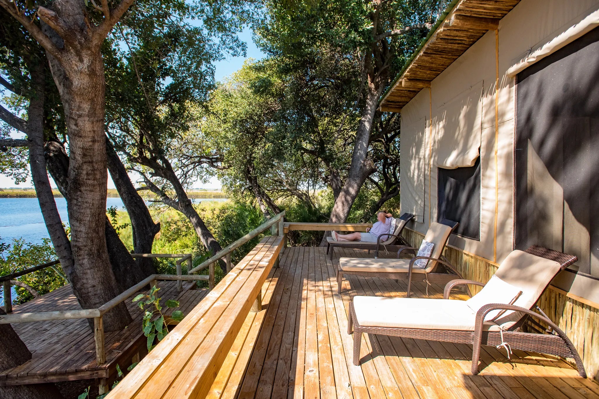 Wellness centre at Mopiri, Okavango Panhandle, Botswana.
