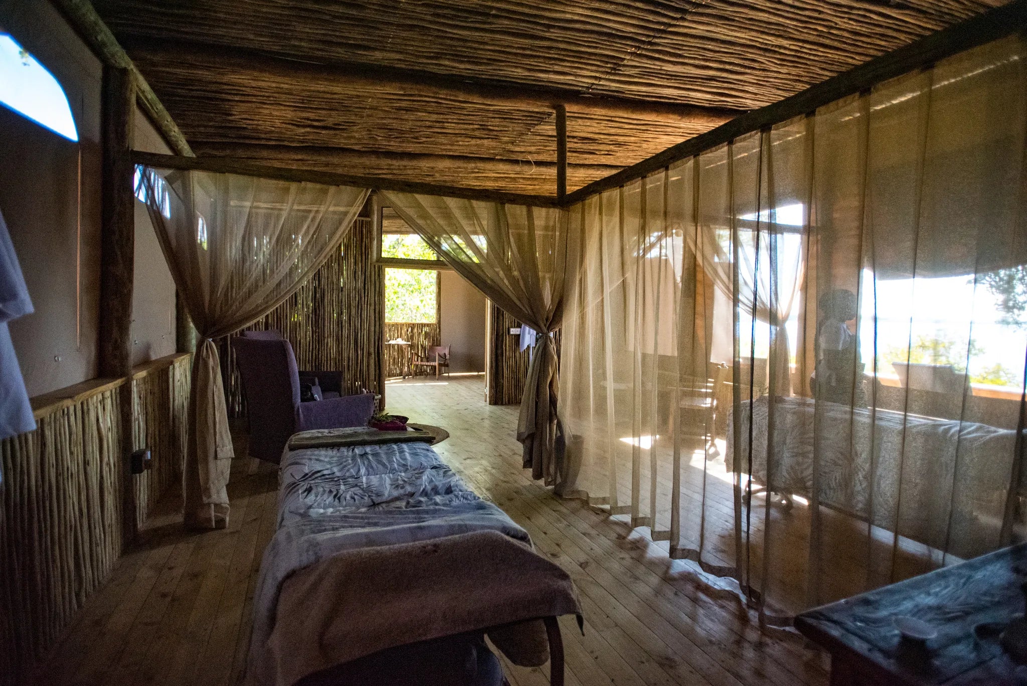 Wellness centre at Mopiri, Okavango Panhandle, Botswana.