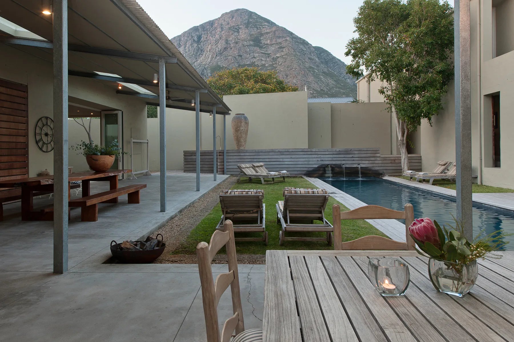 Quart yard at Mosselberg on Grotto Beach, Hermanus, South Africa.