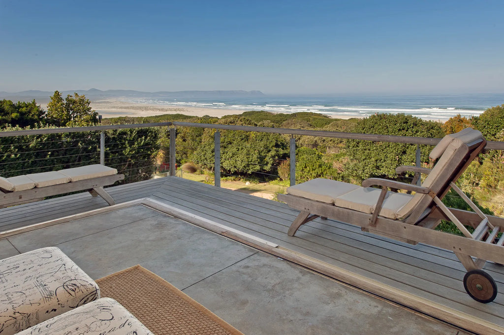 Sea facing deck at Mosselberg on Grotto Beach, Hermanus, South Africa.
