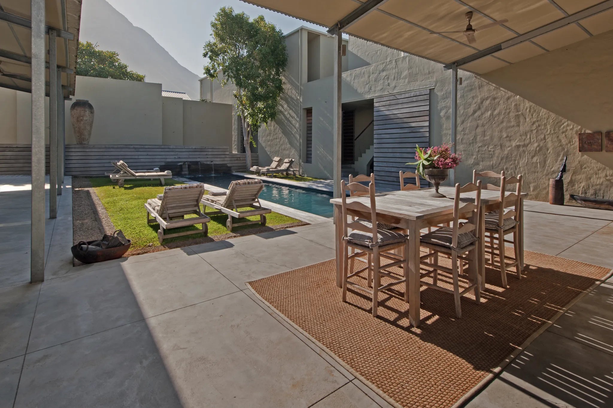 Quart yard at Mosselberg on Grotto Beach, Hermanus, South Africa.