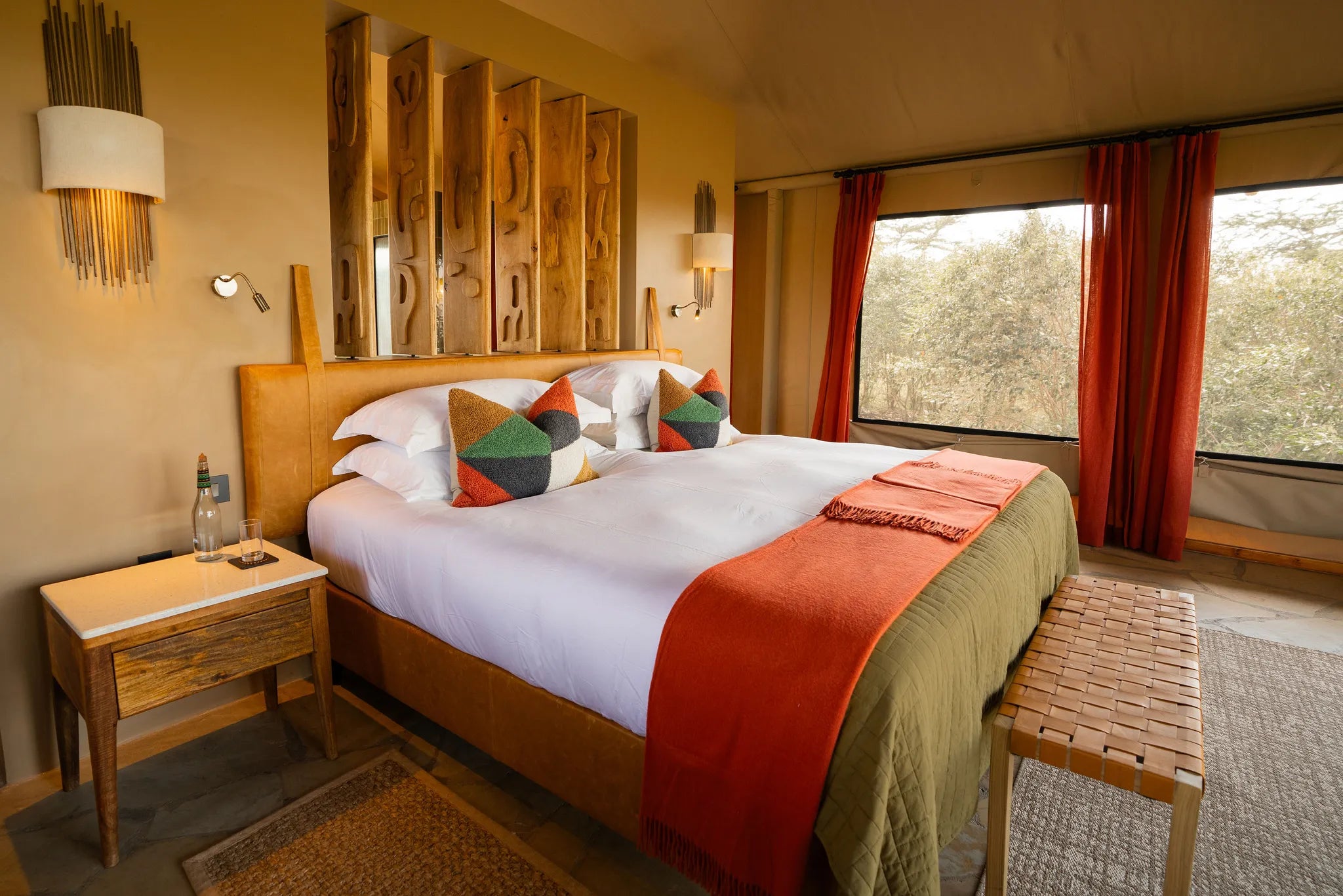 Naboisho Camp - Double Tent Interior at Naboisho, Mara Naboisho Conservancy, Kenya.