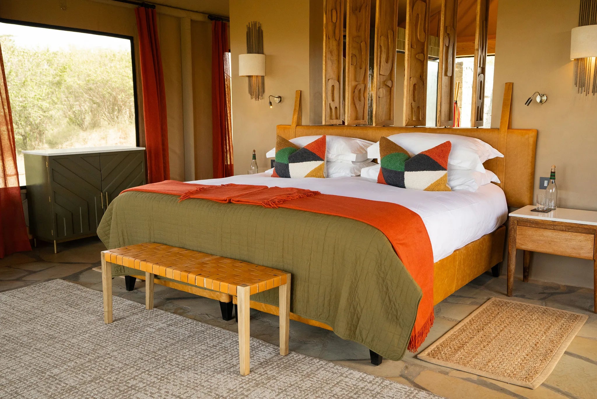 Naboisho Camp - Double Tent Interior at Naboisho, Mara Naboisho Conservancy, Kenya.