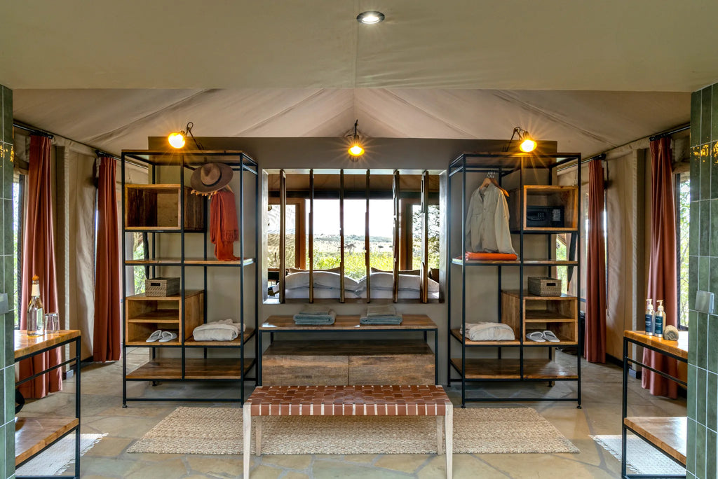 Naboisho Camp - Double Tent Interior at Naboisho, Mara Naboisho Conservancy, Kenya.