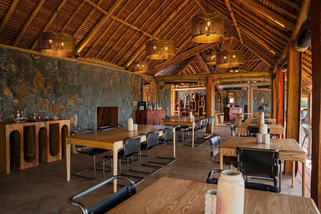 Naboisho Camp - Main Area Dining at Naboisho, Mara Naboisho Conservancy, Kenya.