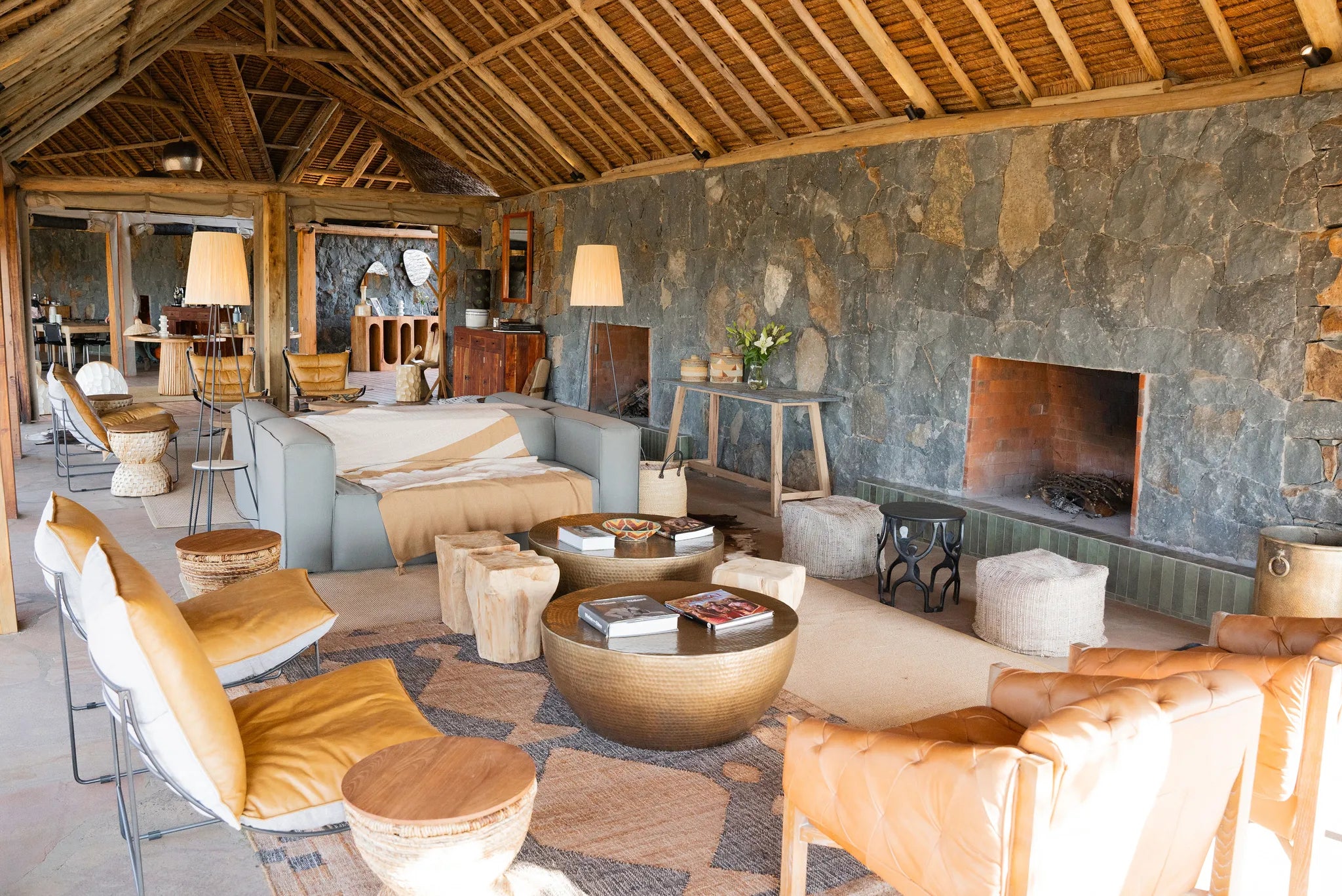 Naboisho Camp - Main Area Lounge at Naboisho, Mara Naboisho Conservancy, Kenya.