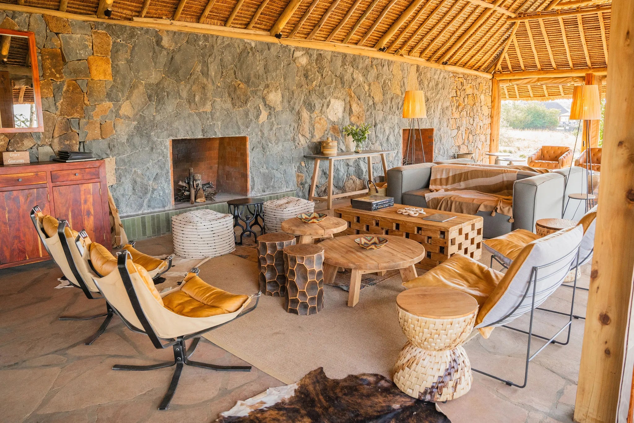 Naboisho Camp - Main Area Lounge at Naboisho, Mara Naboisho Conservancy, Kenya.