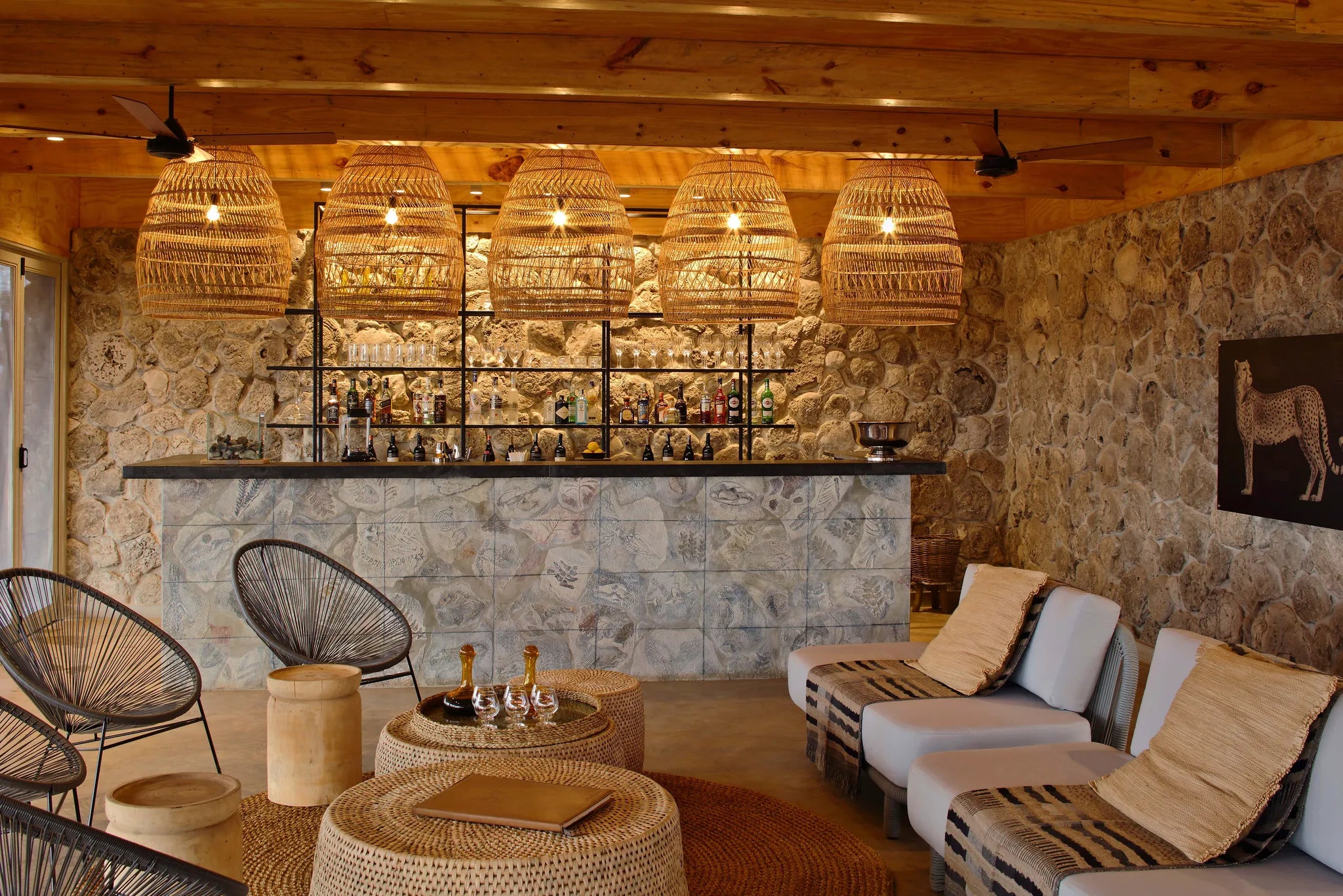 Namiri Plains - Bar Interior at Namiri Plains Camp, Eastern Serengeti, Tanzania.