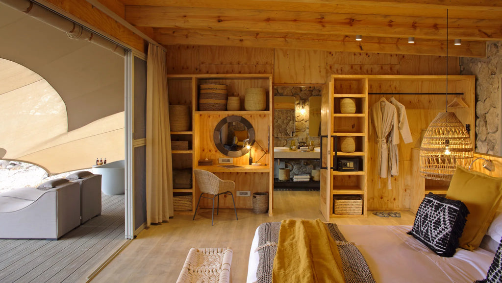 Namiri Plains - Bedroom at Namiri Plains Camp, Eastern Serengeti, Tanzania.