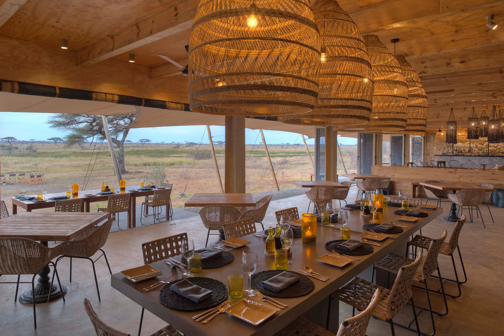Namiri Plains - Main Dining Area at Namiri Plains Camp, Eastern Serengeti, Tanzania.