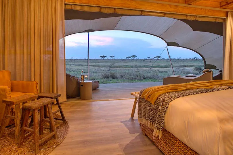 Namiri Plains - Tent With Guest Nook at Namiri Plains Camp, Eastern Serengeti, Tanzania.