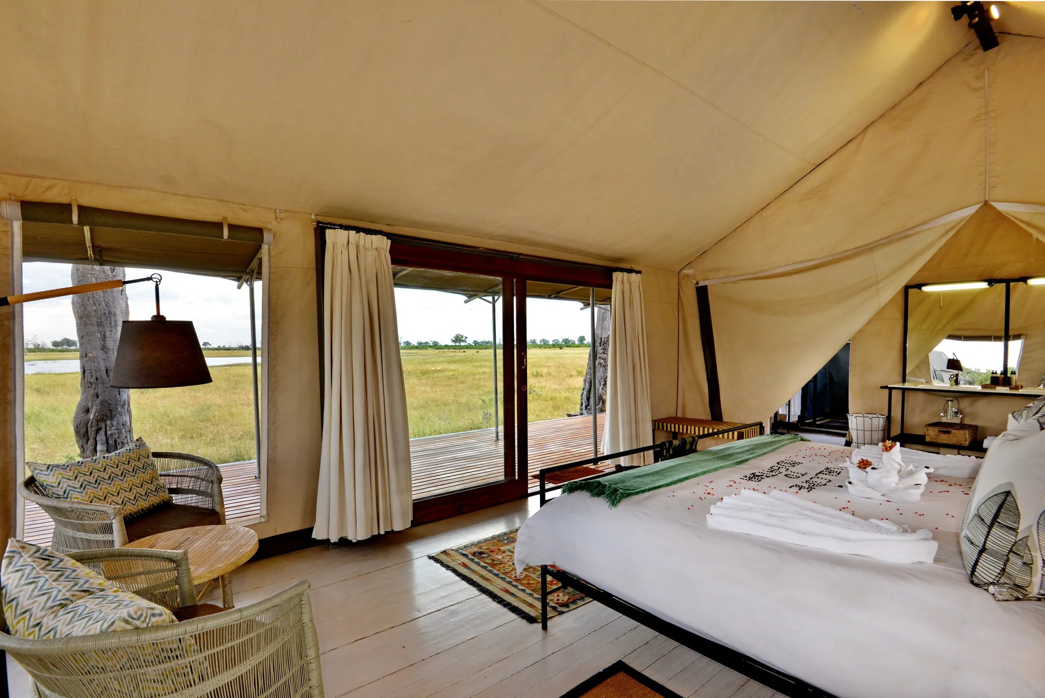 Nogatsaa Pans at Nogatsaa Pans Chobe Lodge, Nogatsaa - Chobe National Park, Botswana.