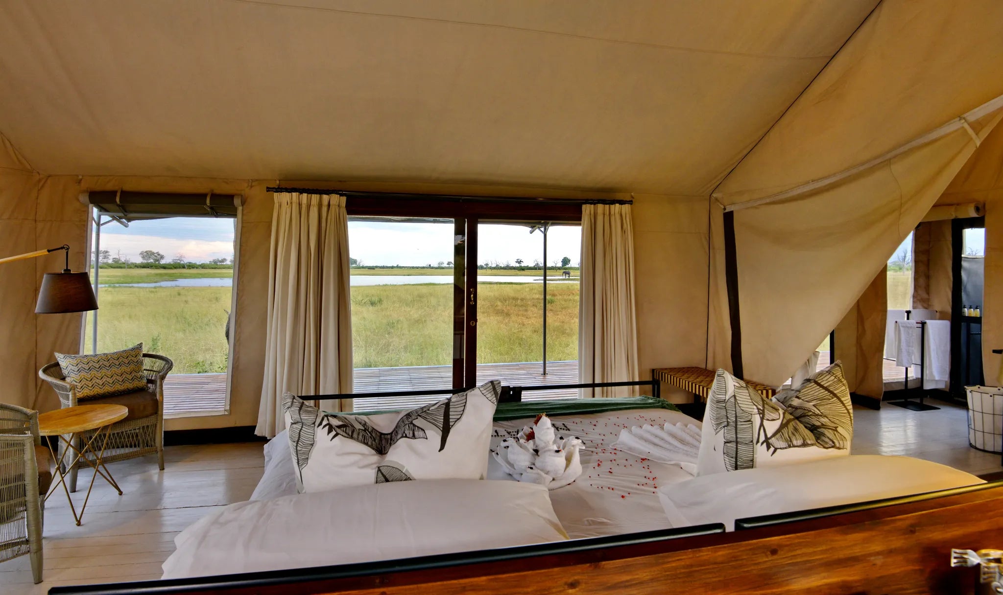 Nogatsaa Pans at Nogatsaa Pans Chobe Lodge, Nogatsaa - Chobe National Park, Botswana.