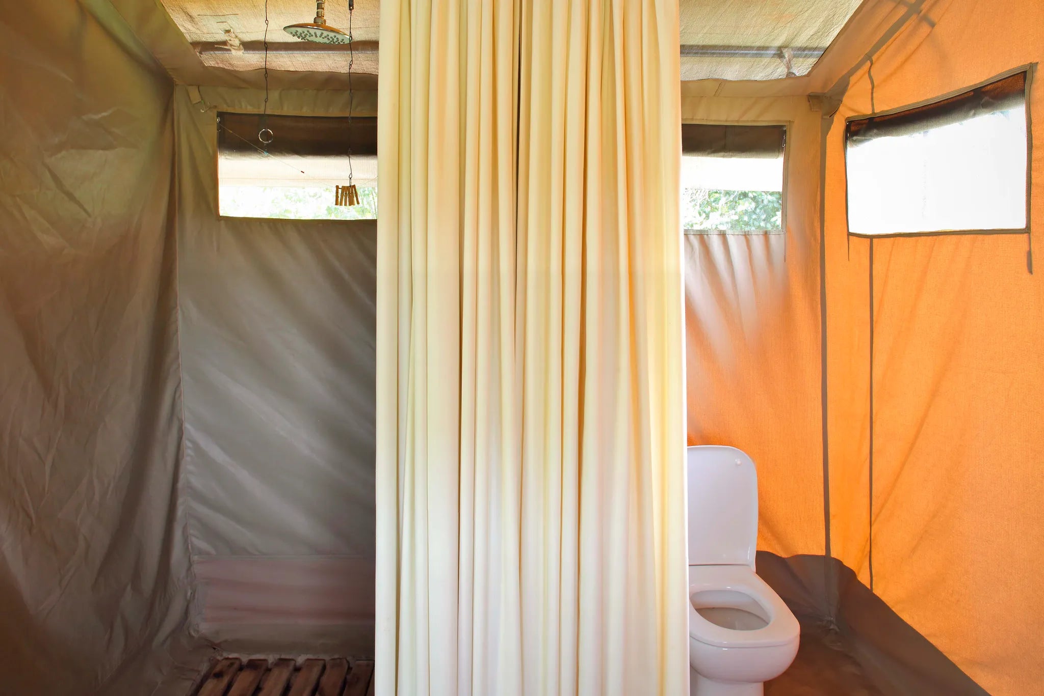 Asilia Ol Pejeta Bush Camp - Bathroom at Ol Pejeta Bush Camp, Ol Pejeta Conservancy, Kenya.