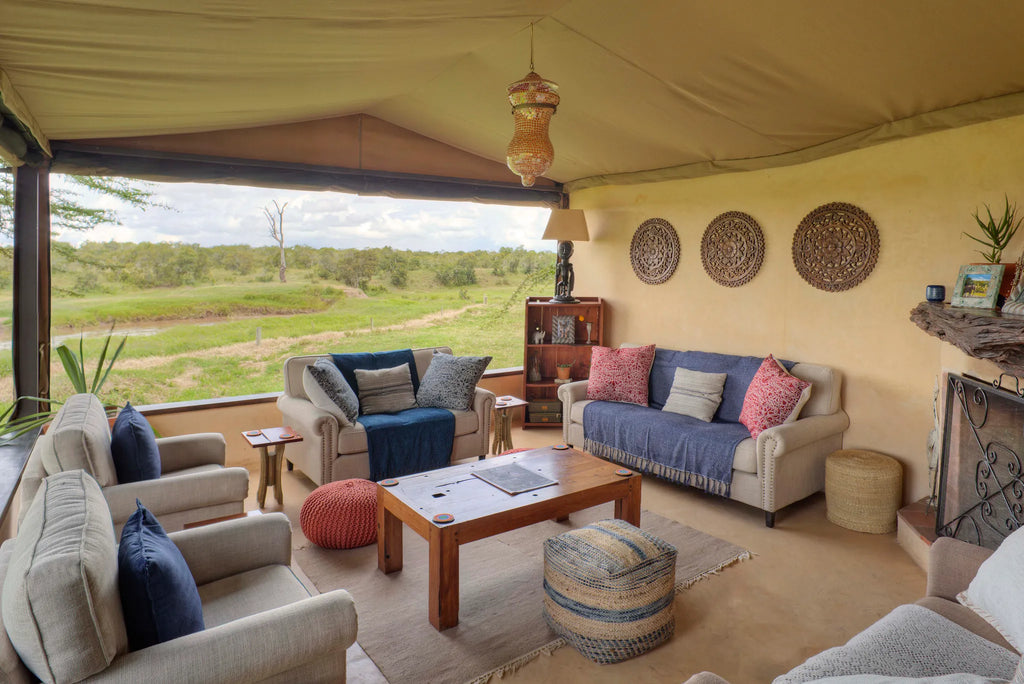 Asilia Ol Pejeta Bush Camp - Lounge Area at Ol Pejeta Bush Camp, Ol Pejeta Conservancy, Kenya.