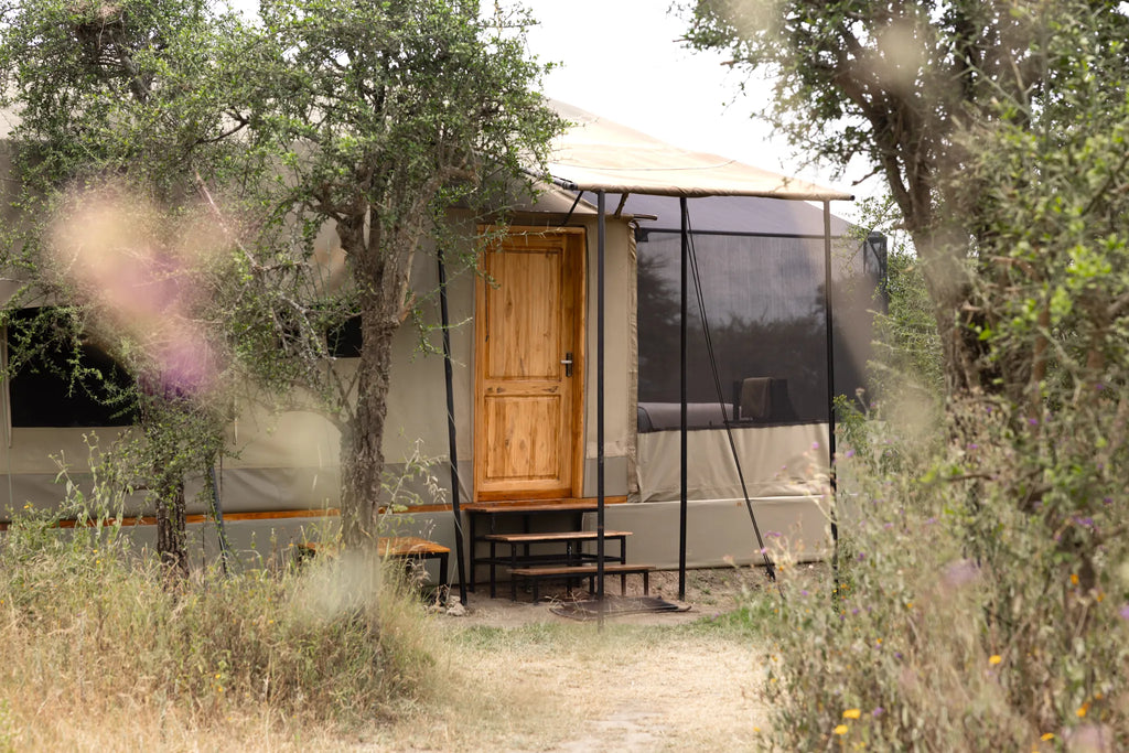 Olakira - Tent Entrance at Olakira Migration Camp - North (Jun - Oct), Northern Serengeti, Tanzania.