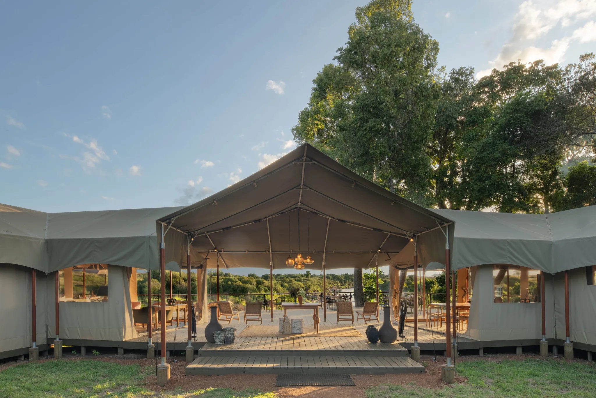 Rekero Camp - Main Tent at Rekero, Masai Mara National Reserve, Kenya.
