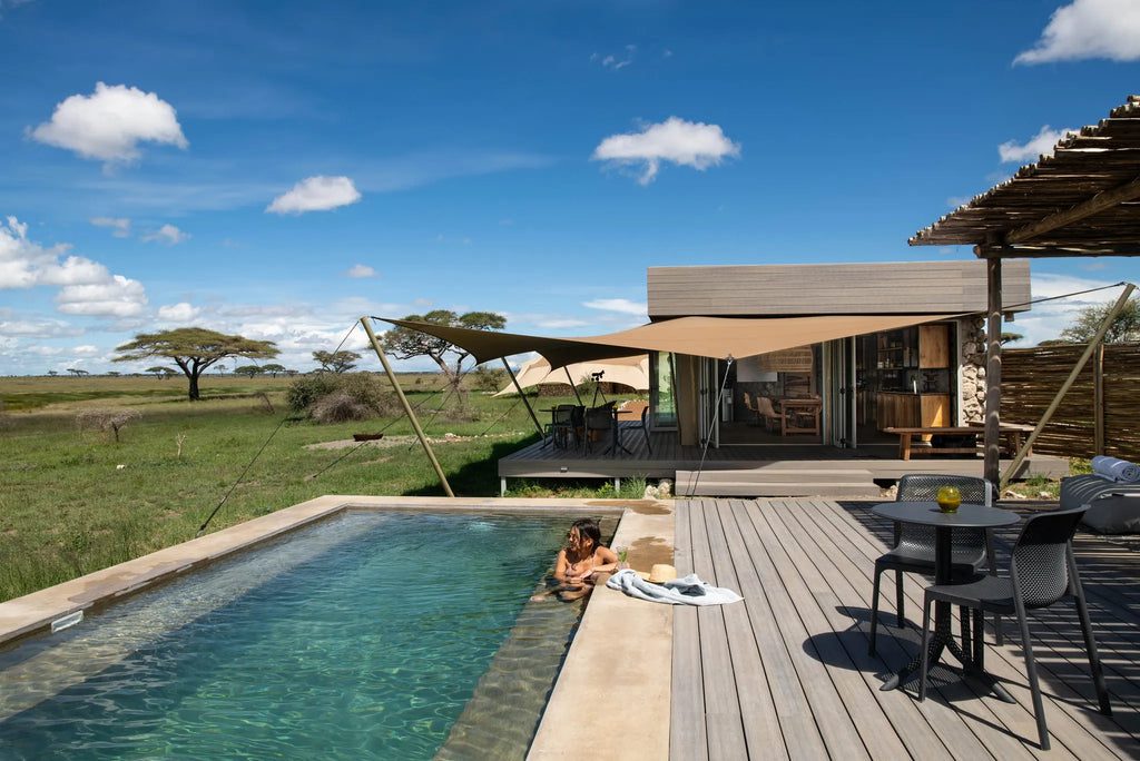 Asilia Africa - Namiri Plains Retreats - Pool at shared Main Area at Retreats at Namiri Plains, Eastern Serengeti.