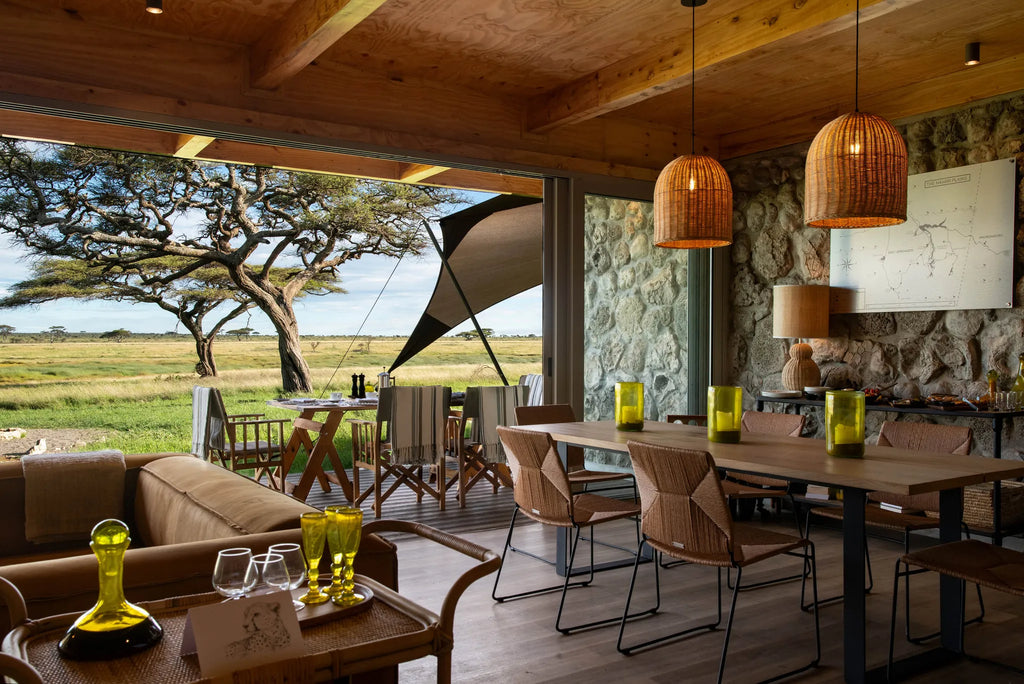 Asilia Africa - Namiri Plains Retreats - Dining area at Retreats at Namiri Plains, Eastern Serengeti.