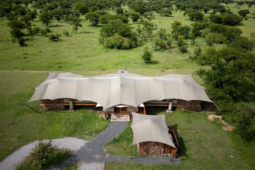 Asilia Africa - Sayari Retreat - Aerial View at Retreats at Sayari, Northern Serengeti, Tanzania.
