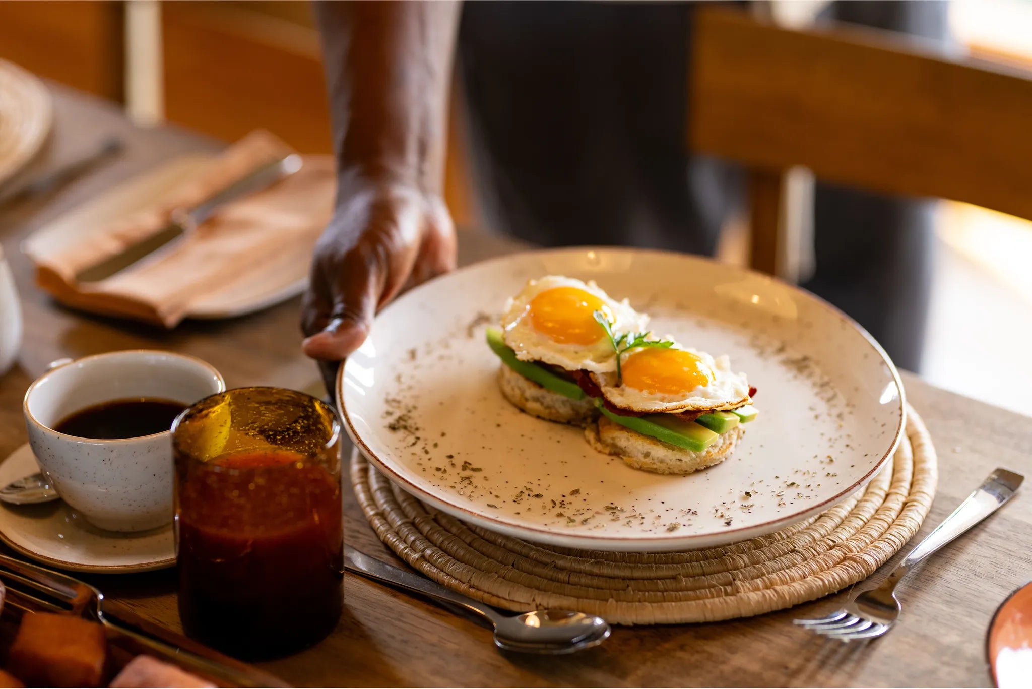 Asilia Africa - Sayari Retreat - Breakfast at Retreats at Sayari, Northern Serengeti, Tanzania.