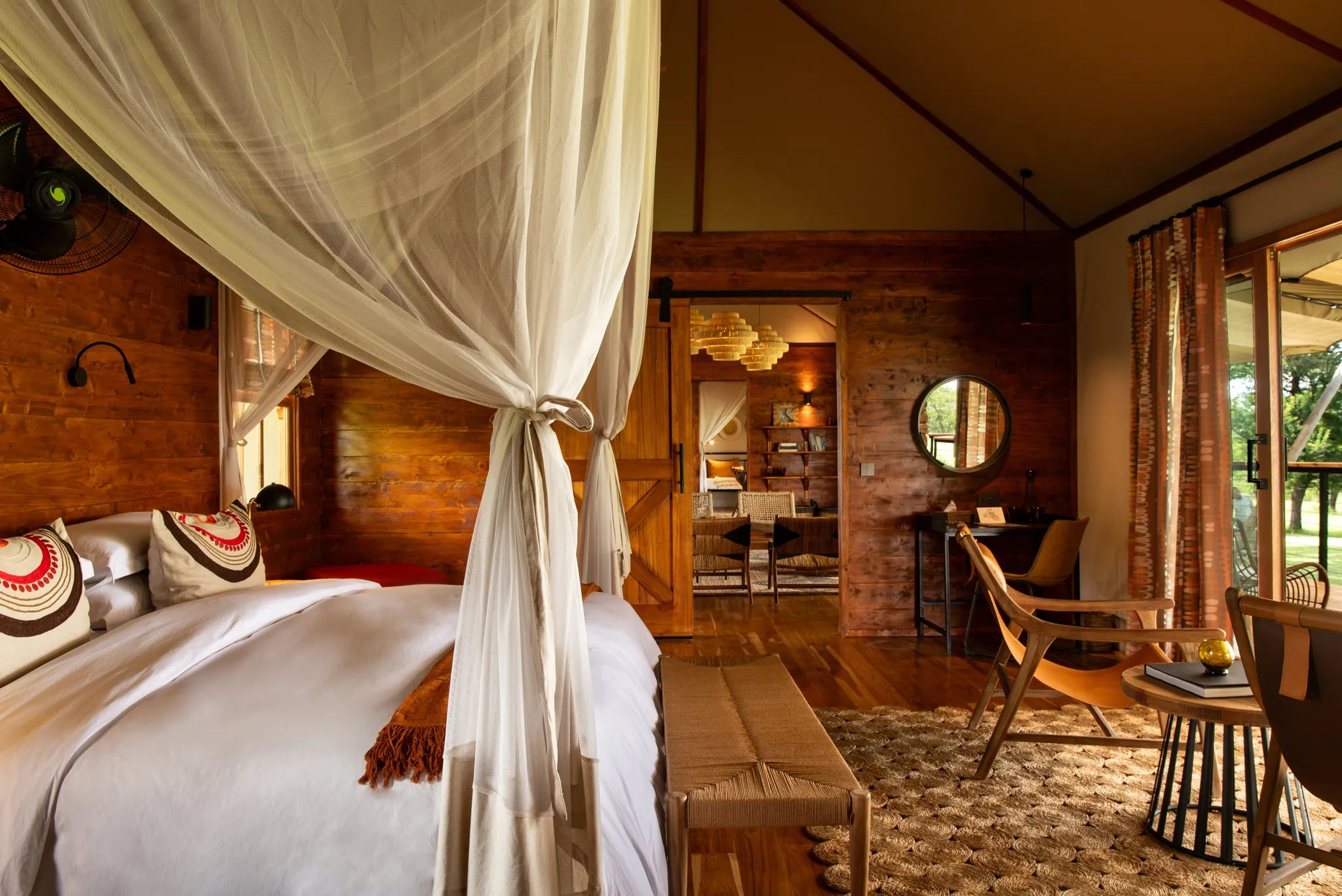 Asilia Africa - Sayari Retreat - Double Room Interior at Retreats at Sayari, Northern Serengeti, Tanzania.