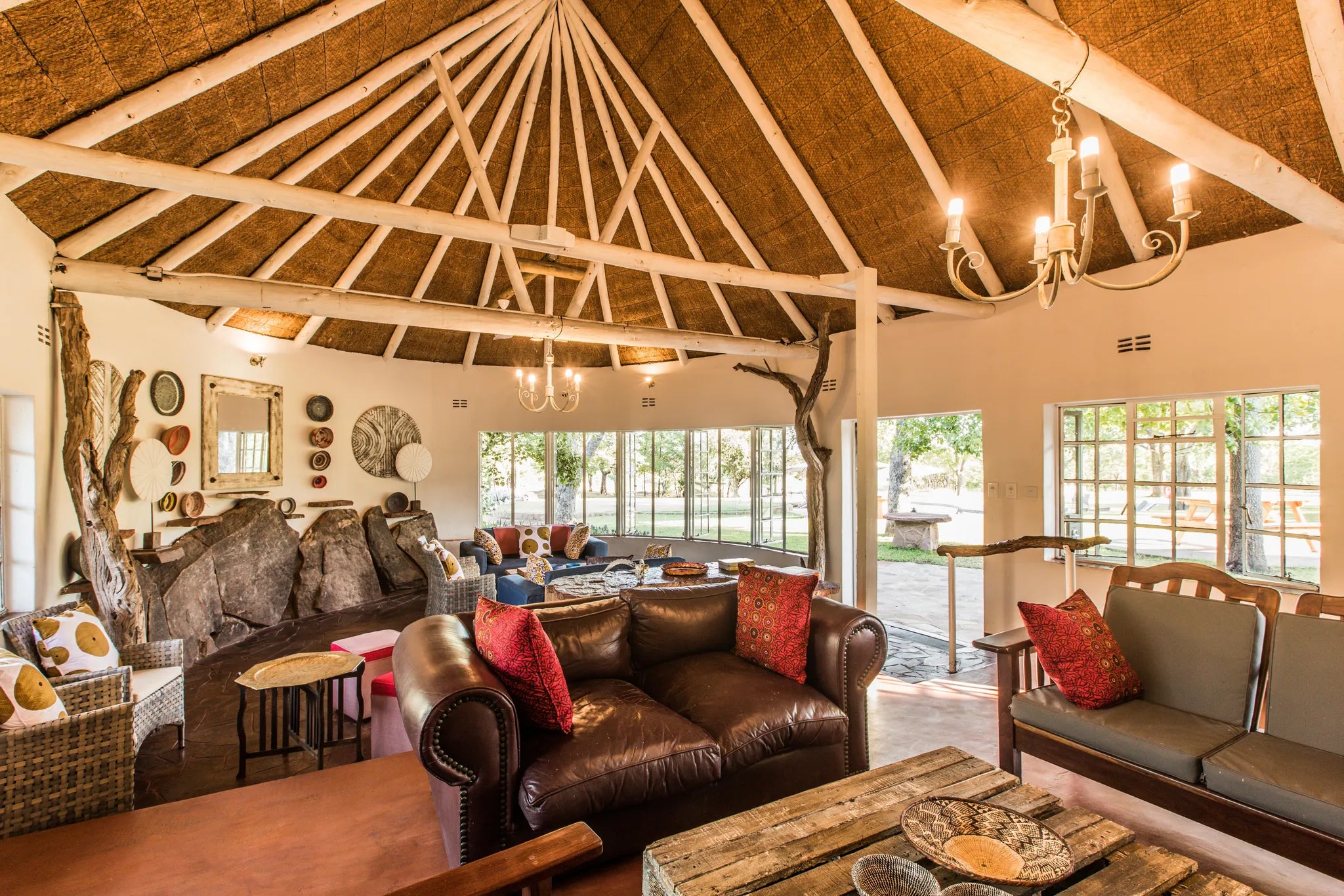 Robins Camp Lounge at Robins Camp, Western Hwange National Park, Zimbabwe.