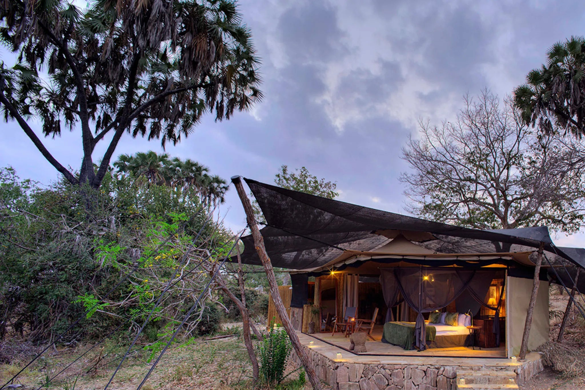 Roho ya Selous - Exterior view of double room at Roho Ya Selous, Nyerere National Park, Tanzania.