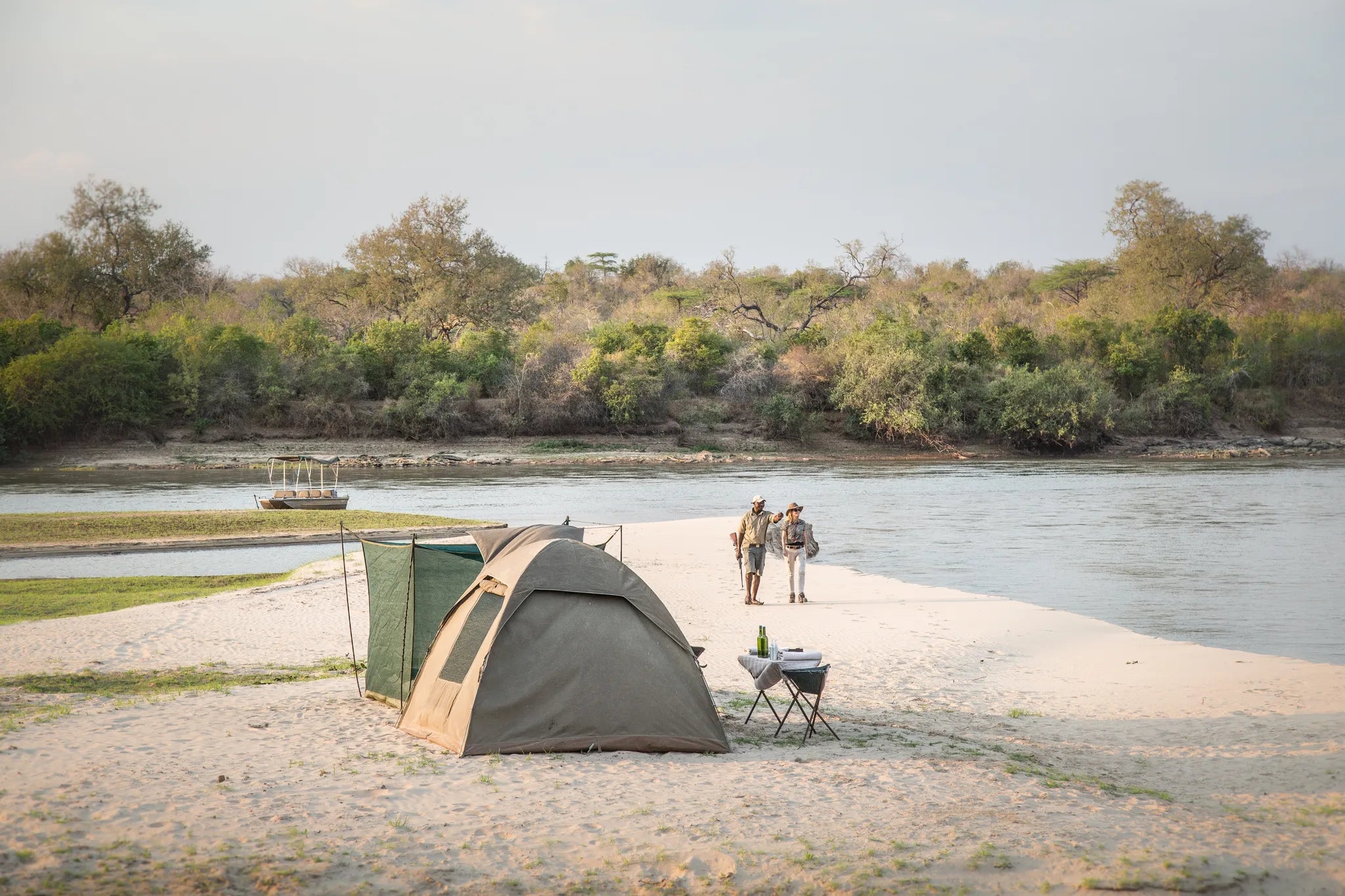 Fly camping at Sand Rivers Selous, Nyerere National Park, Tanzania.