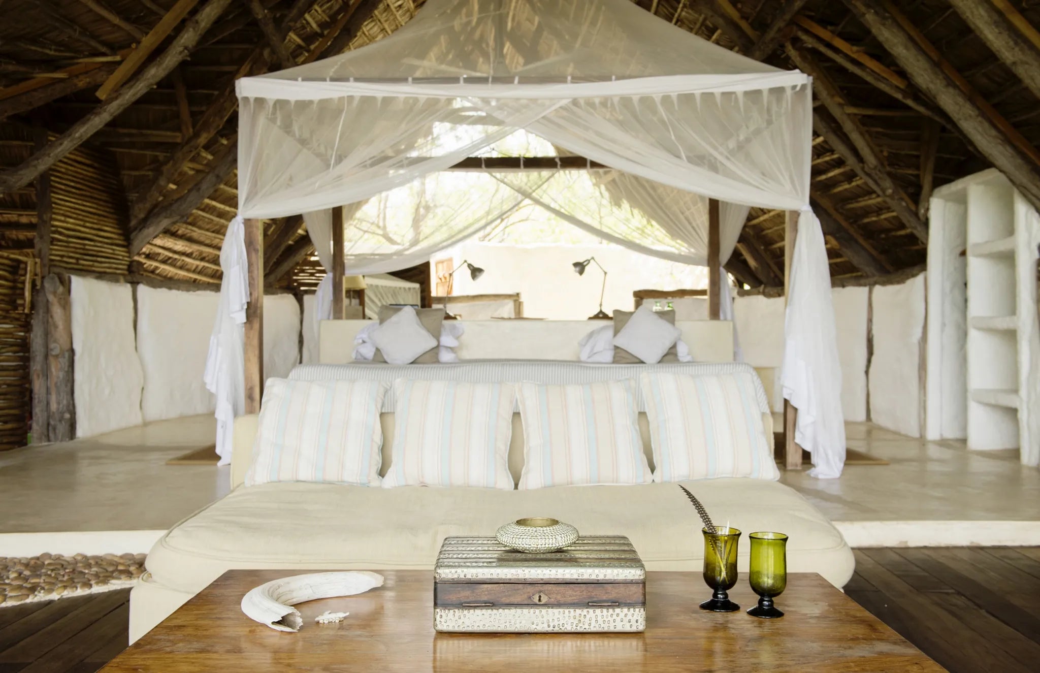 Room at Sand Rivers Selous, Nyerere National Park, Tanzania.