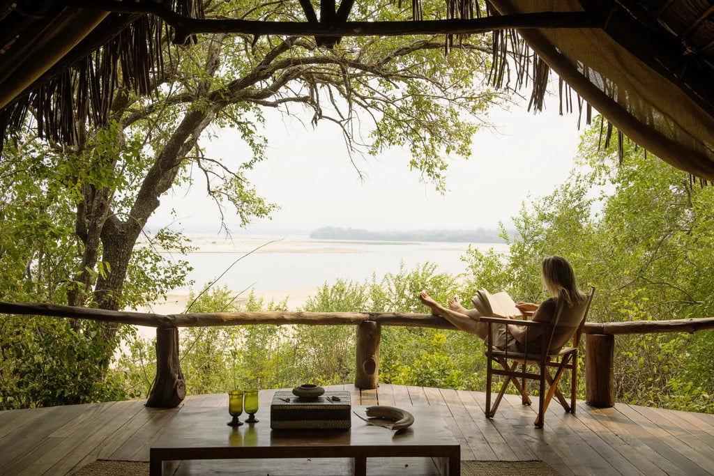 Views from the room at Sand Rivers Selous, Nyerere National Park, Tanzania.
