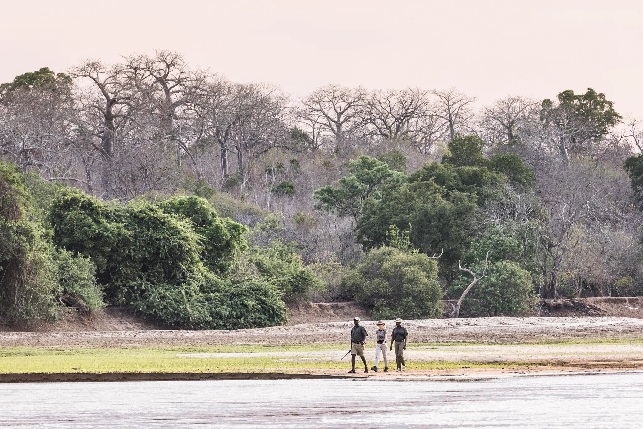 Walking safari at Sand Rivers Selous, Nyerere National Park, Tanzania.