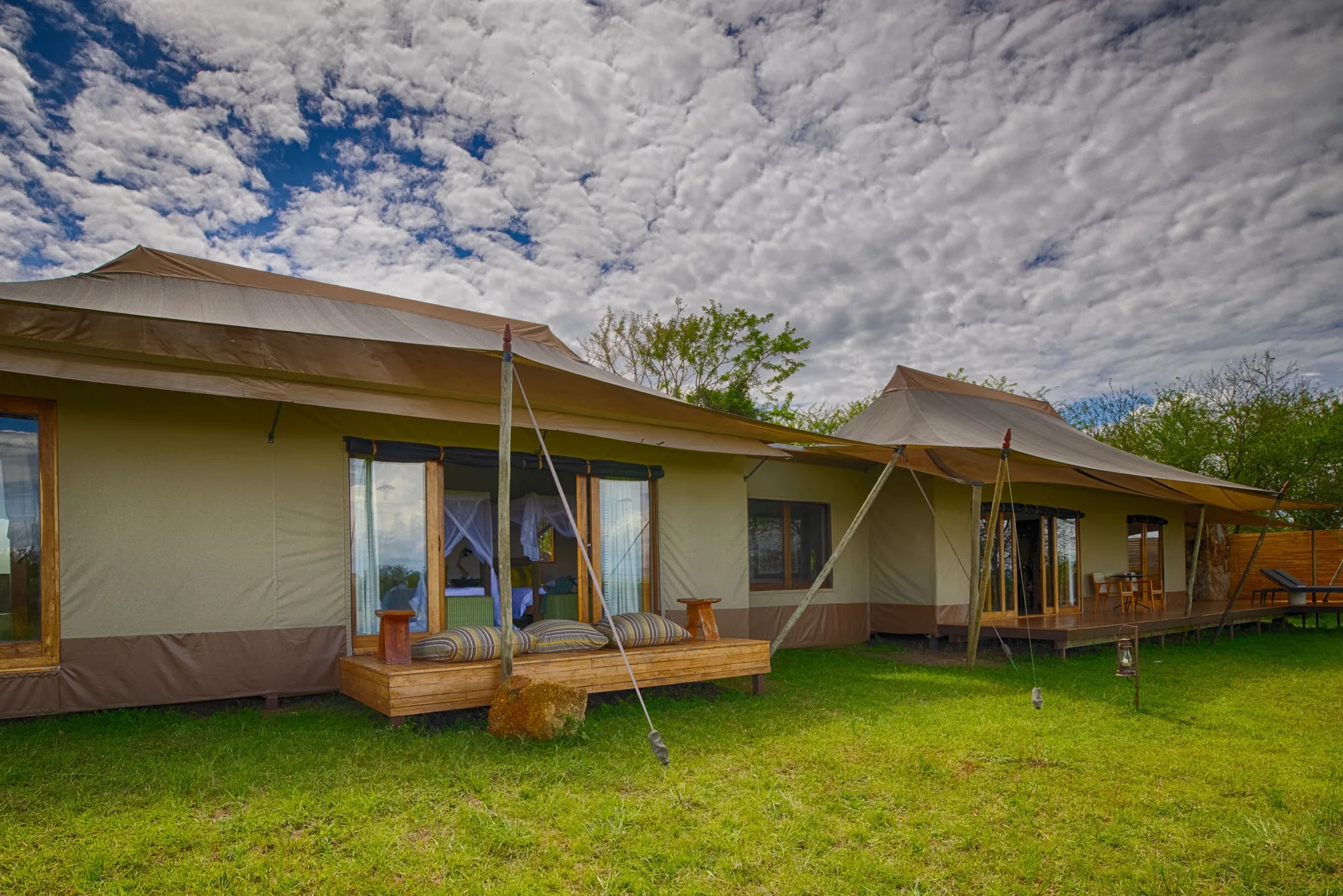 Sayari - family tent at Sayari, Northern Serengeti, Tanzania.