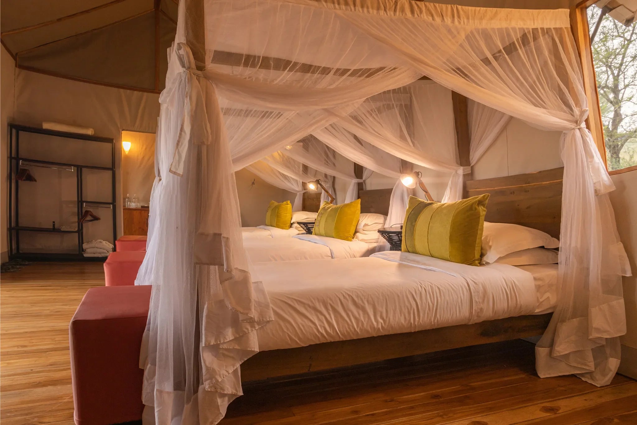 Sayari - Family tent single bed room at Sayari, Northern Serengeti, Tanzania.