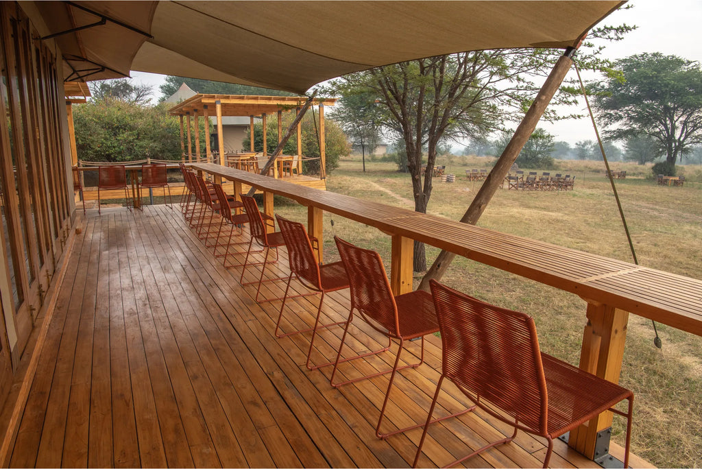Sayari - Outside viewing deck with seating at Sayari, Northern Serengeti, Tanzania.
