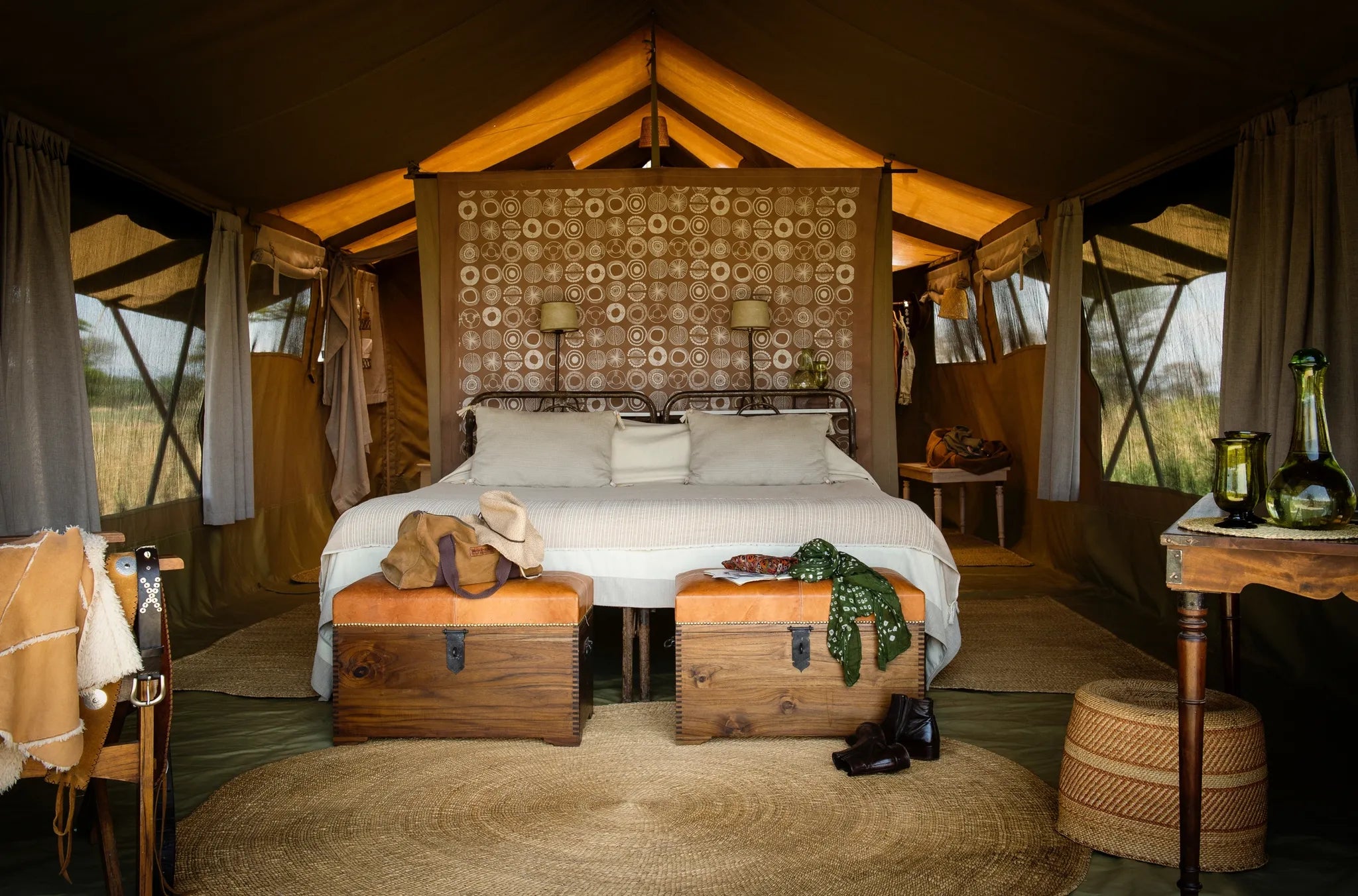 Safari tent at Serengeti Safari Camp South, Ndutu, Tanzania.