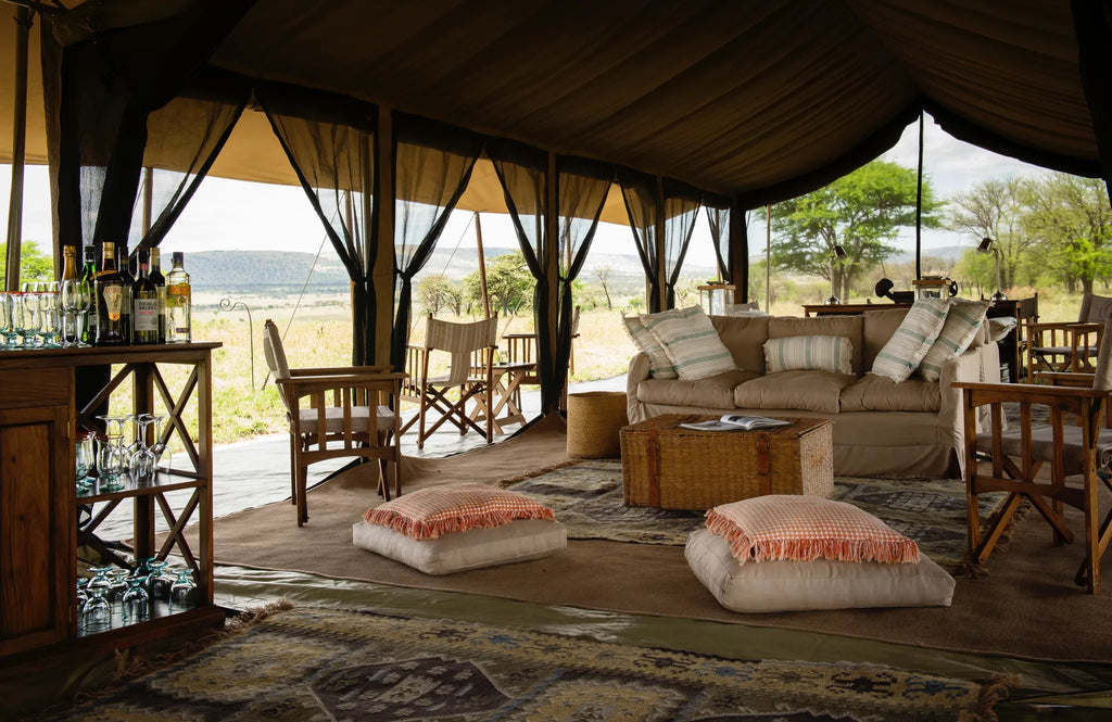 Lounge at Serengeti Safari Camp West, Serengeti Western Corridor, Tanzania.
