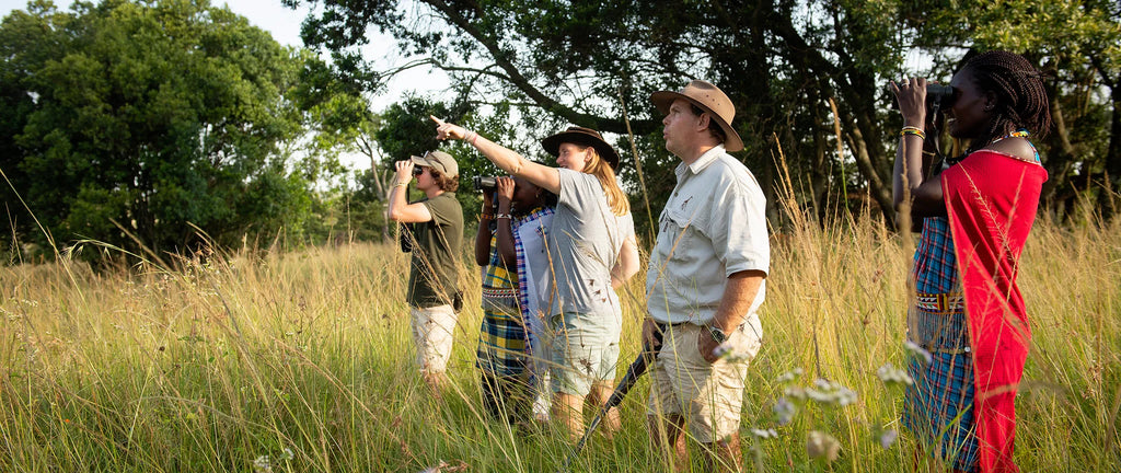 Bird spotting at Serian The Nest, Mara North Conservancy, Tanzania.