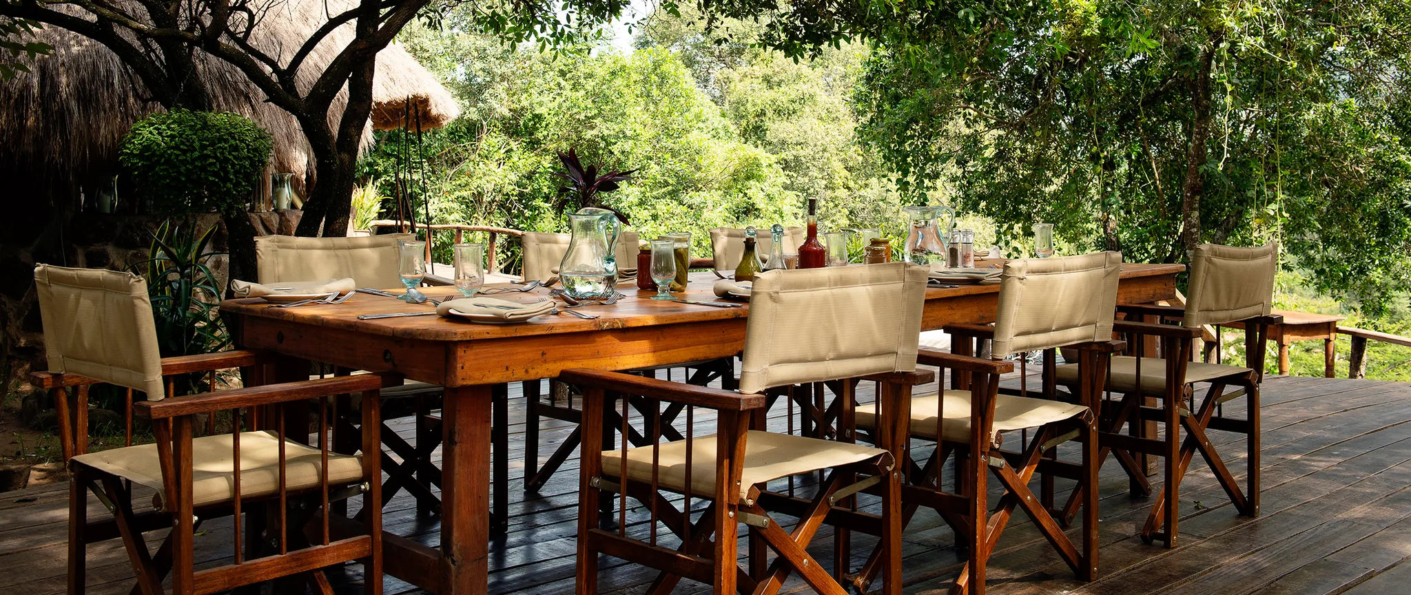 On the deck for lunch at Serian The Original, Mara North Conservancy, Kenya.