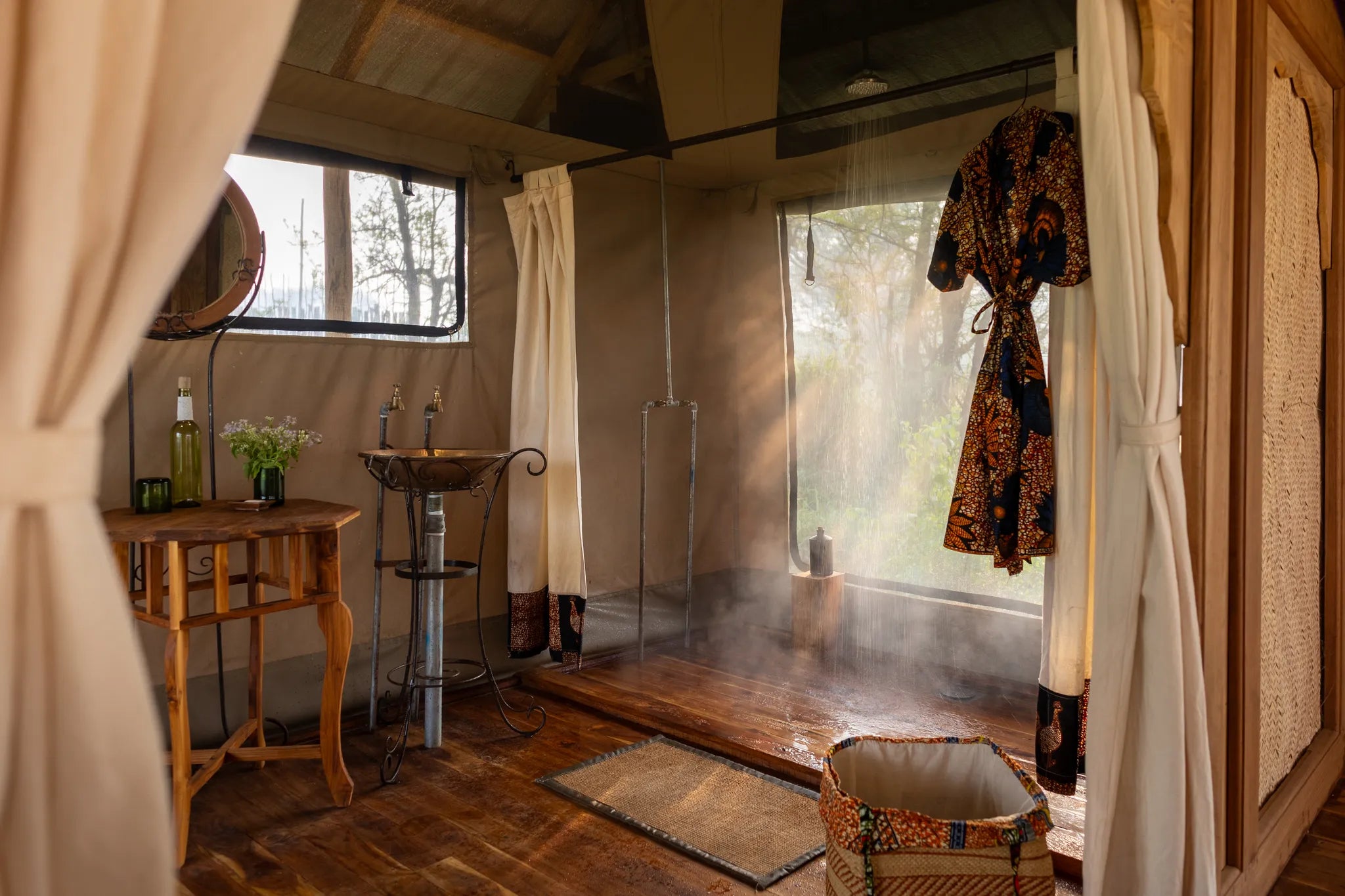 Ensuite Bathroom at Serian's Kidimbwi - Lamai Wedge, Northern Serengeti, Tanzania.