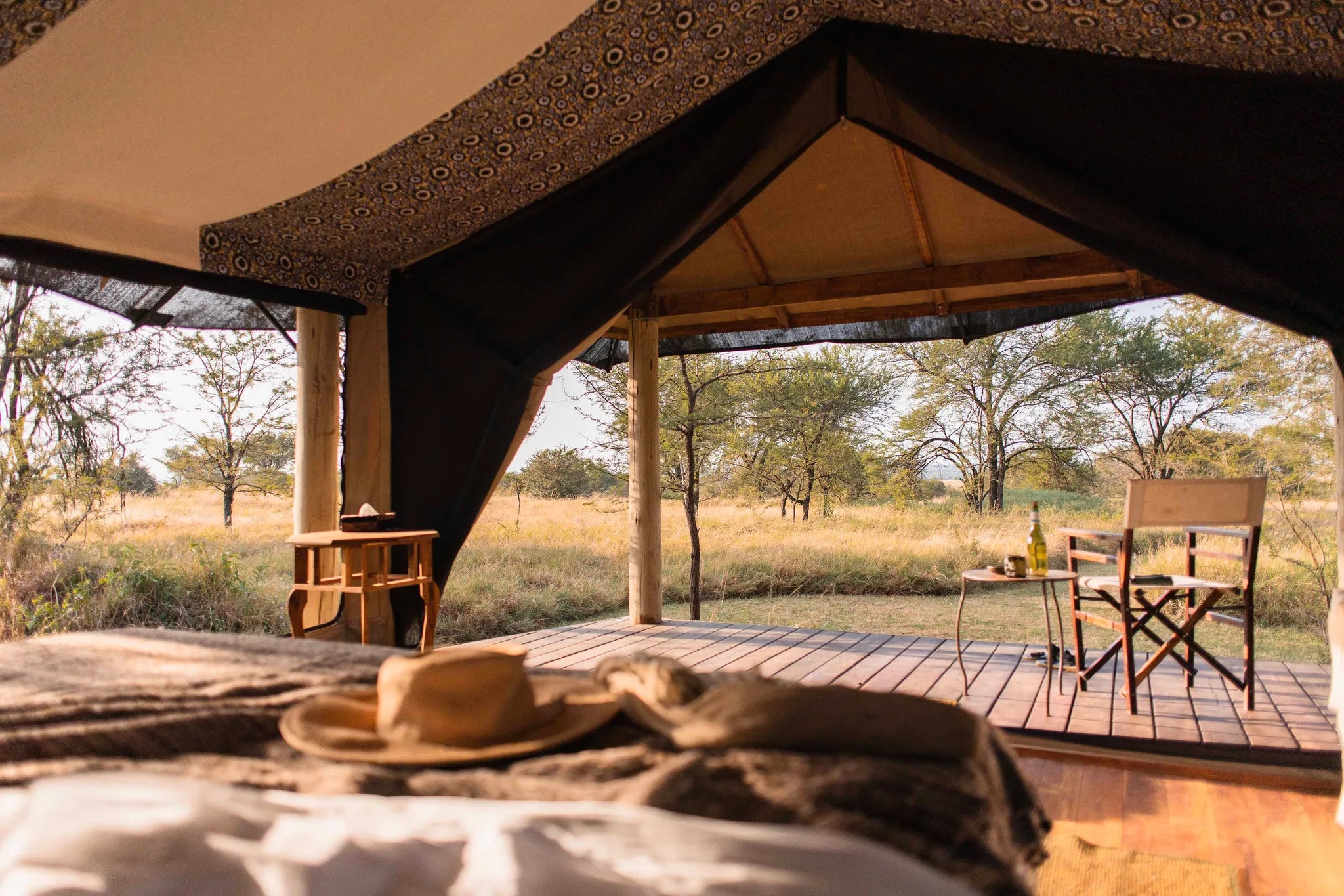 Lamai Client Tent - interior at Serian's Serengeti Lamai, Northern Serengeti, Tanzania.