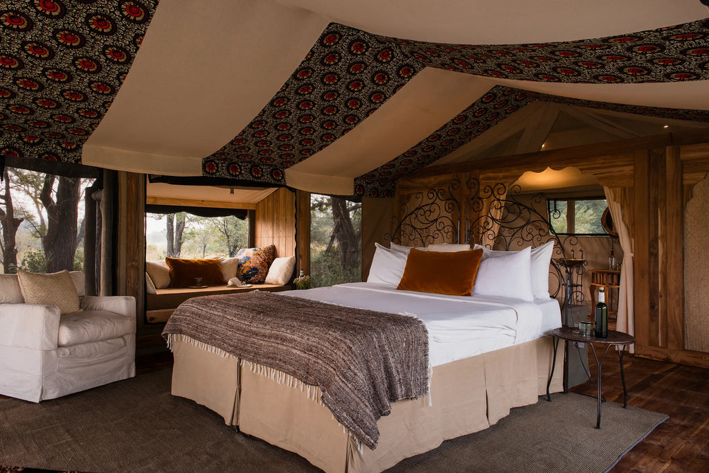 Lamai Client Tent - Interior at Serian's Serengeti Lamai, Northern Serengeti, Tanzania.