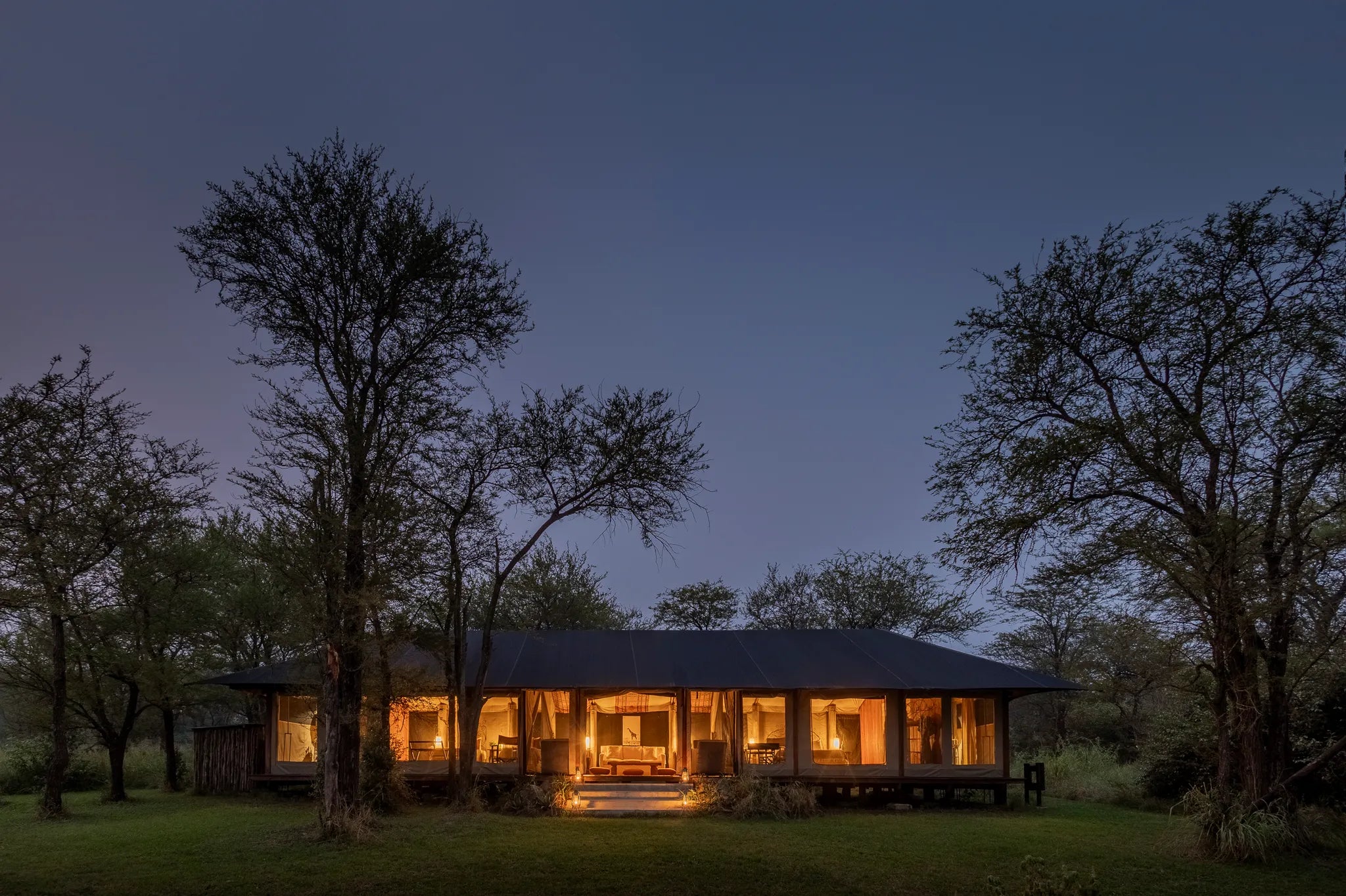 Lamai Family Tent Exterior at Serian's Serengeti Lamai, Northern Serengeti, Tanzania.