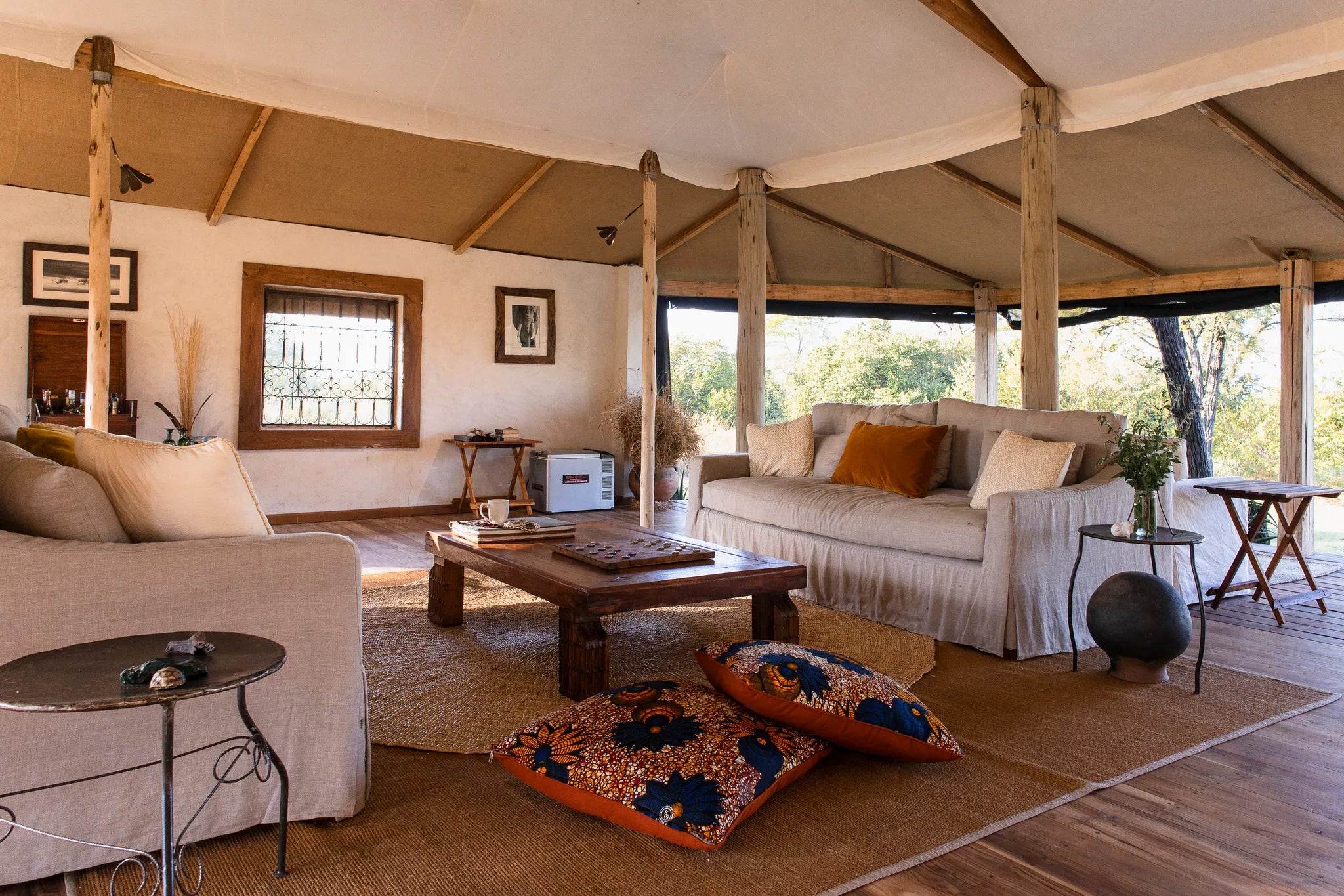 Lamai Mess - Interior at Serian's Serengeti Lamai, Northern Serengeti, Tanzania.